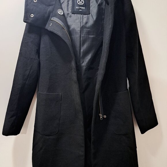 Ellabee faux wool jacket with hood - Picture 2 of 3